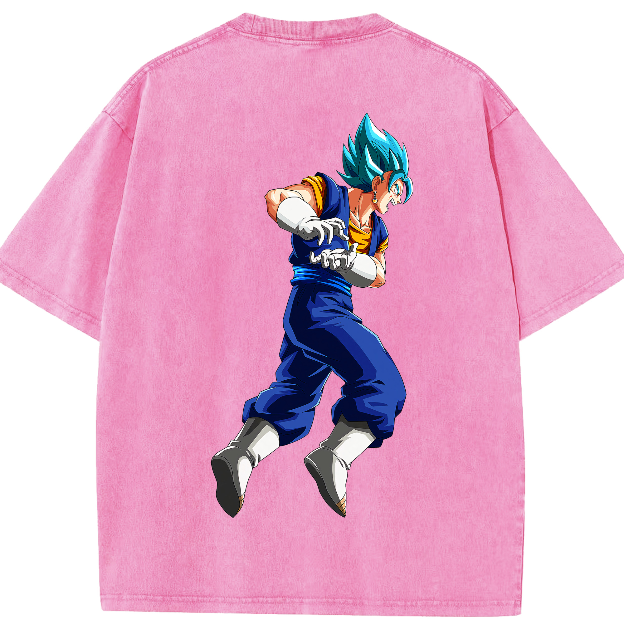 （画像用） ドラゴンボール ベジット DRAGON BALL Vegetto 綿100% ヴィンテージ風 半袖Tシャツ（背面プリント）